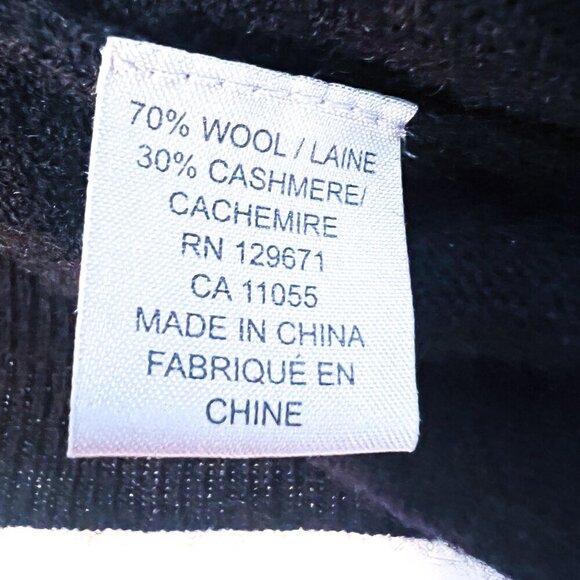 360 SWEATER- WOOL CASHMERE DRESS IN BLACK/GRAY - Picture 11 of 11